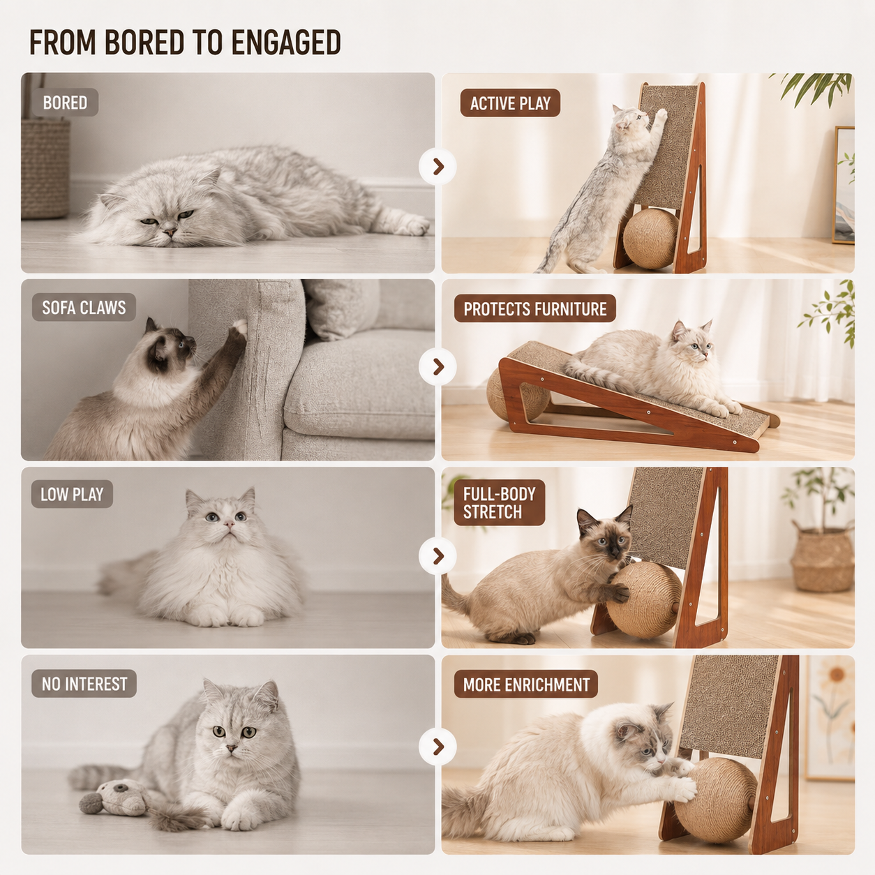 Nordspur | Scratchwell Vertical Wall-Leaning Cat Scratching Board
