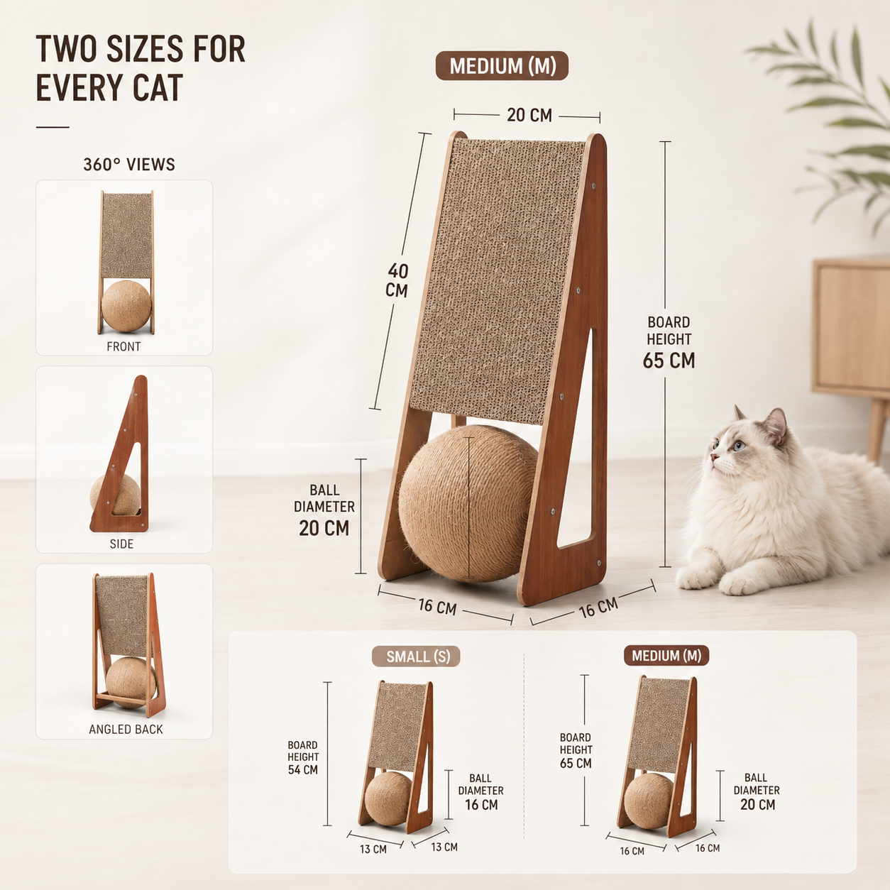 Nordspur | Scratchwell Vertical Wall-Leaning Cat Scratching Board