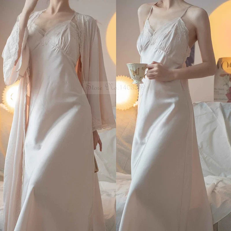 Nordspur | Serelume Long Lace Trimmed Robe Set