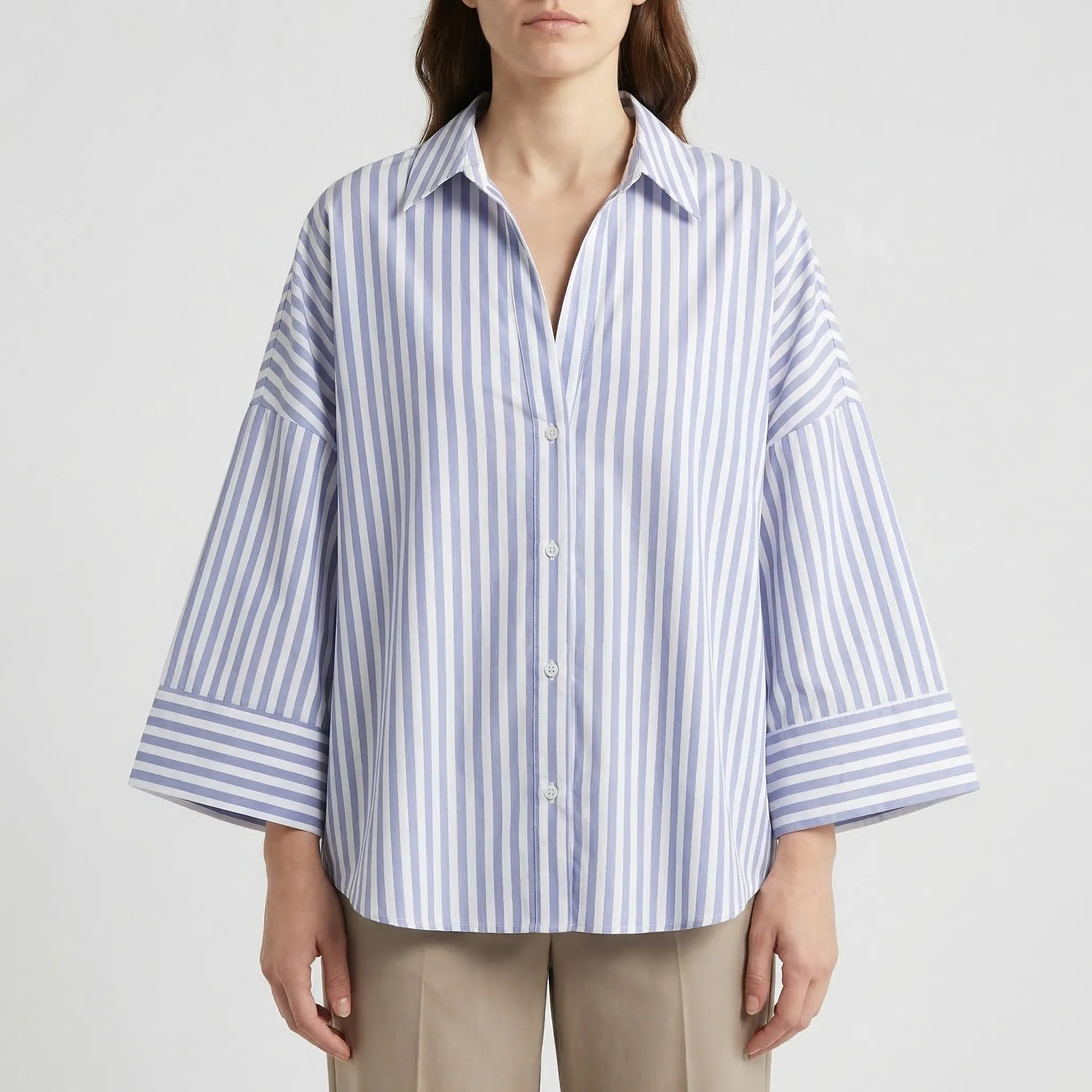 Nordspur | Sevelline Wide-Sleeve Asymmetric Hem Blouse