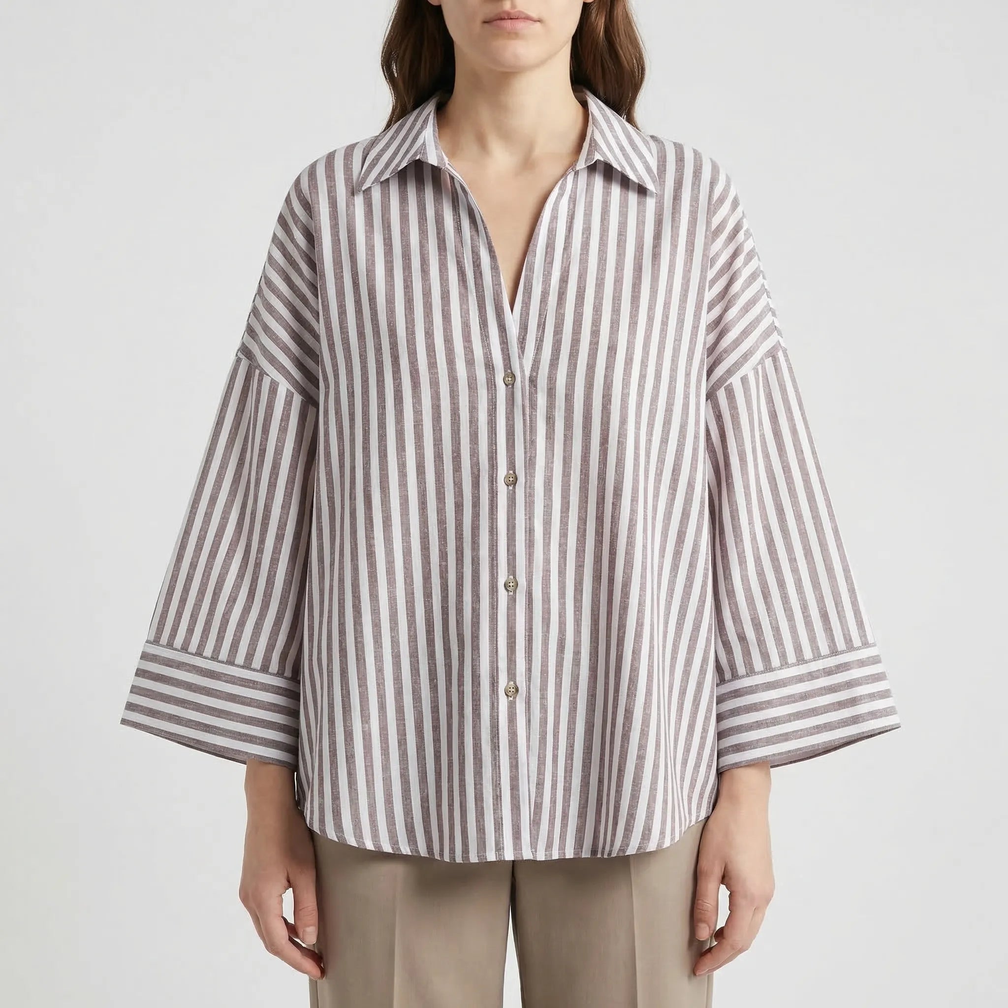 Nordspur | Sevelline Wide-Sleeve Asymmetric Hem Blouse
