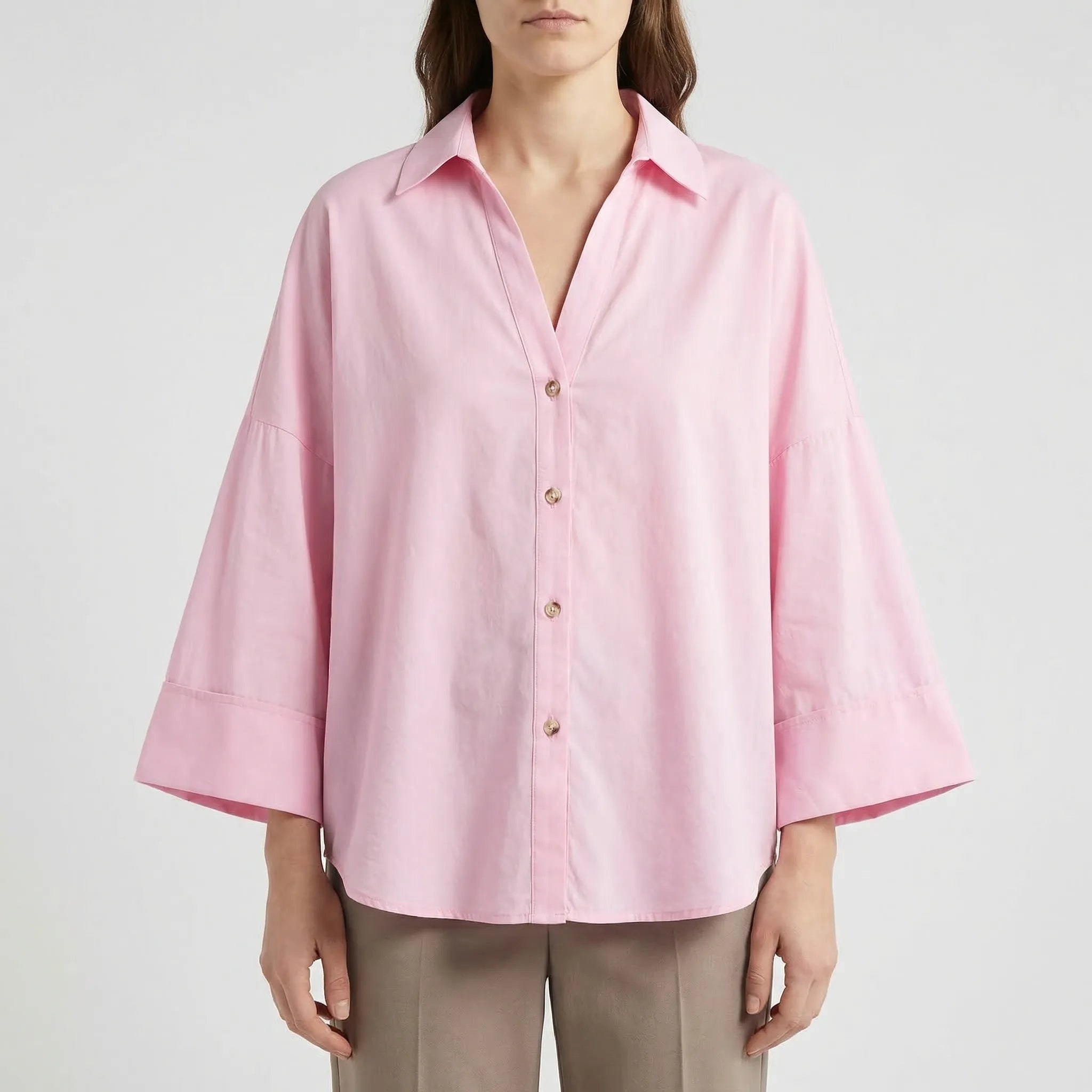 Nordspur | Sevelline Wide-Sleeve Asymmetric Hem Blouse