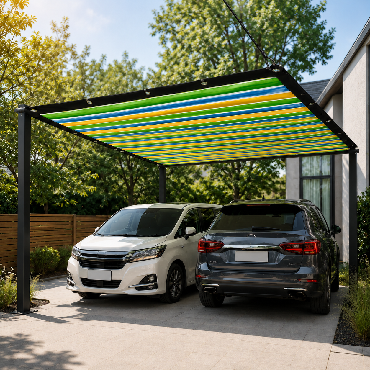 Nordspur | ShadeLoom Striped Outdoor Shade Canopy
