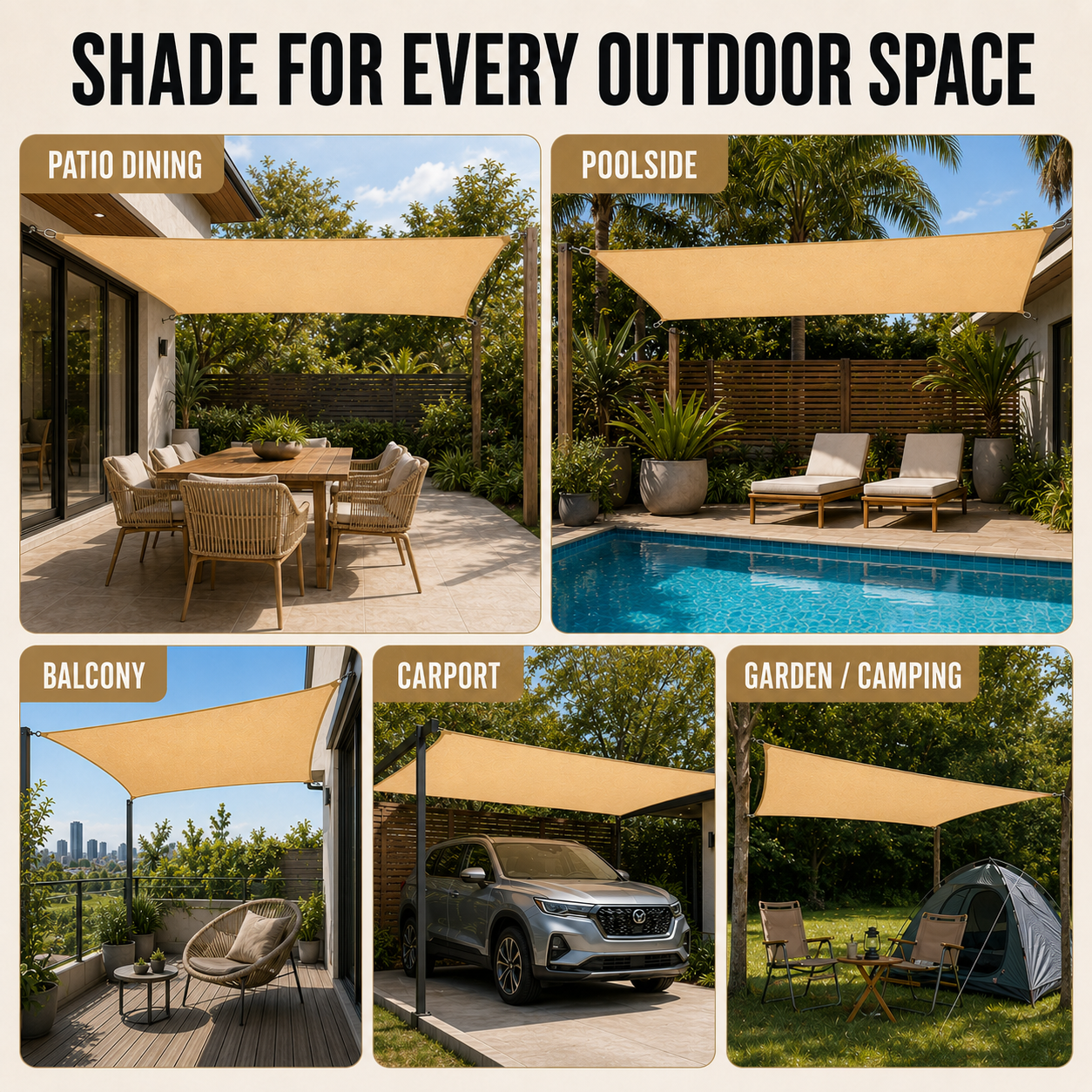 Nordspur | Shadeara Rectangular Sun Shade Canopy