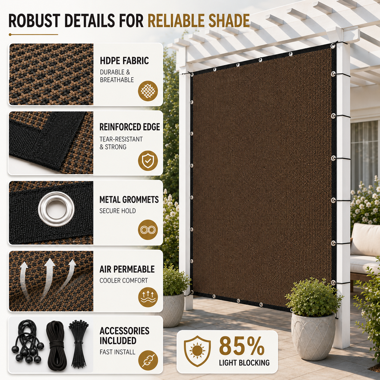 Nordspur | Shadeaura Rectangular Canopy Sun Shade