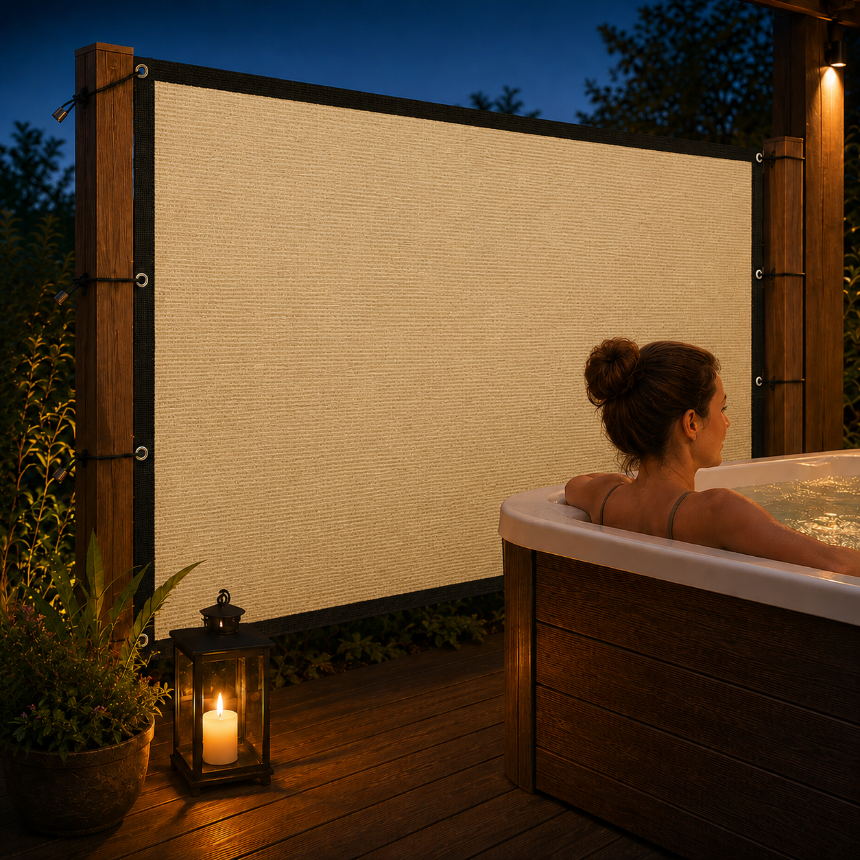 Nordspur | Shadeora Hot Tub Privacy Screen | Garden Shade & Screening Panel
