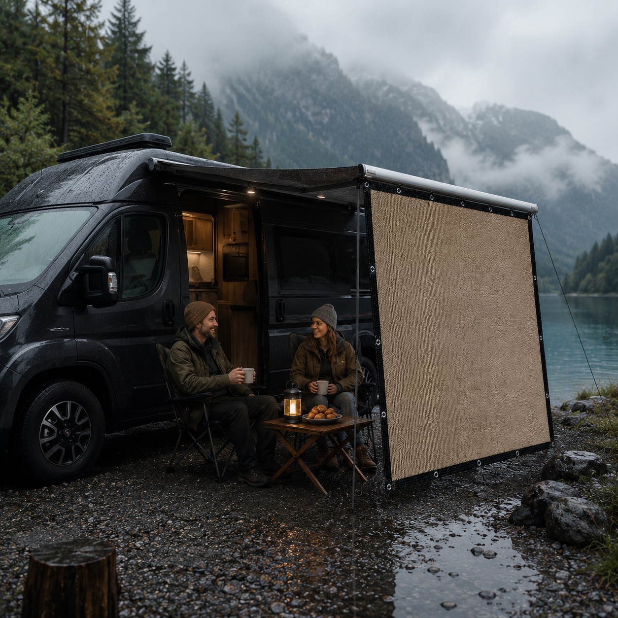 Nordspur | Shadeora Caravan Awning Side Panel | Campervan Sun & Wind Screen