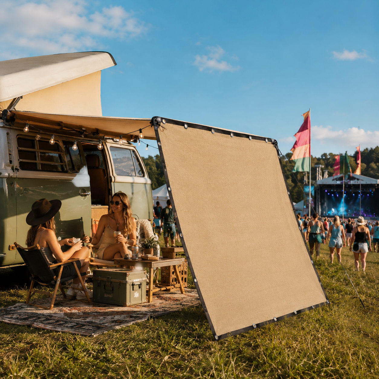 Nordspur | Shadeora Caravan Awning Side Panel | Campervan Sun & Wind Screen