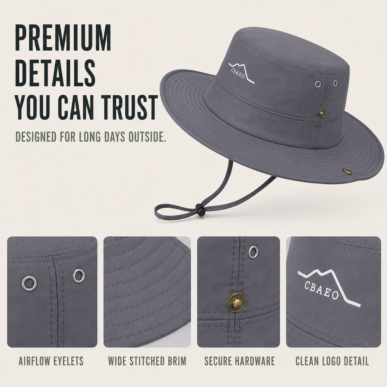 Nordspur | Shadorra Wide-Brim Waterproof Outdoor Hat