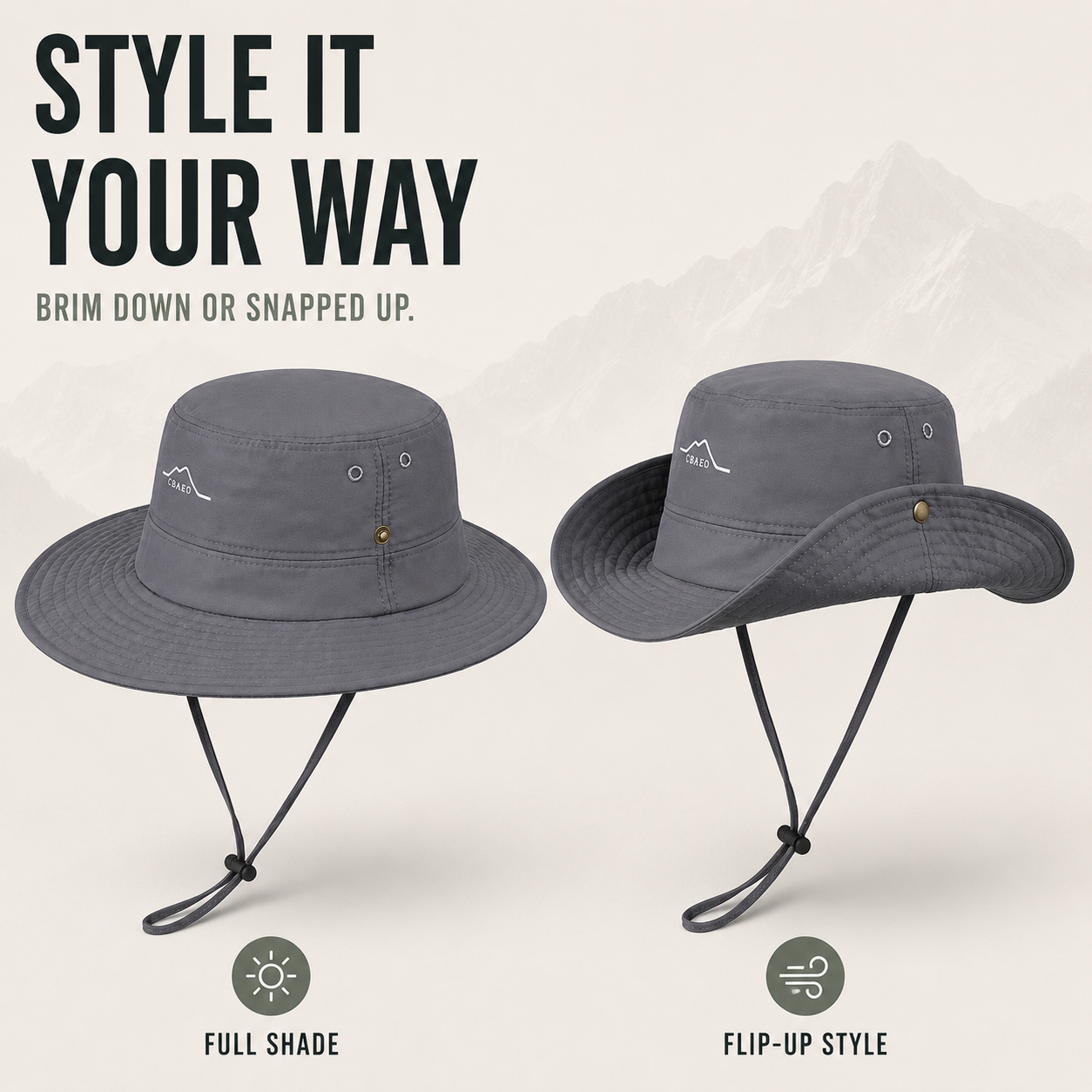 Nordspur | Shadorra Wide-Brim Waterproof Outdoor Hat