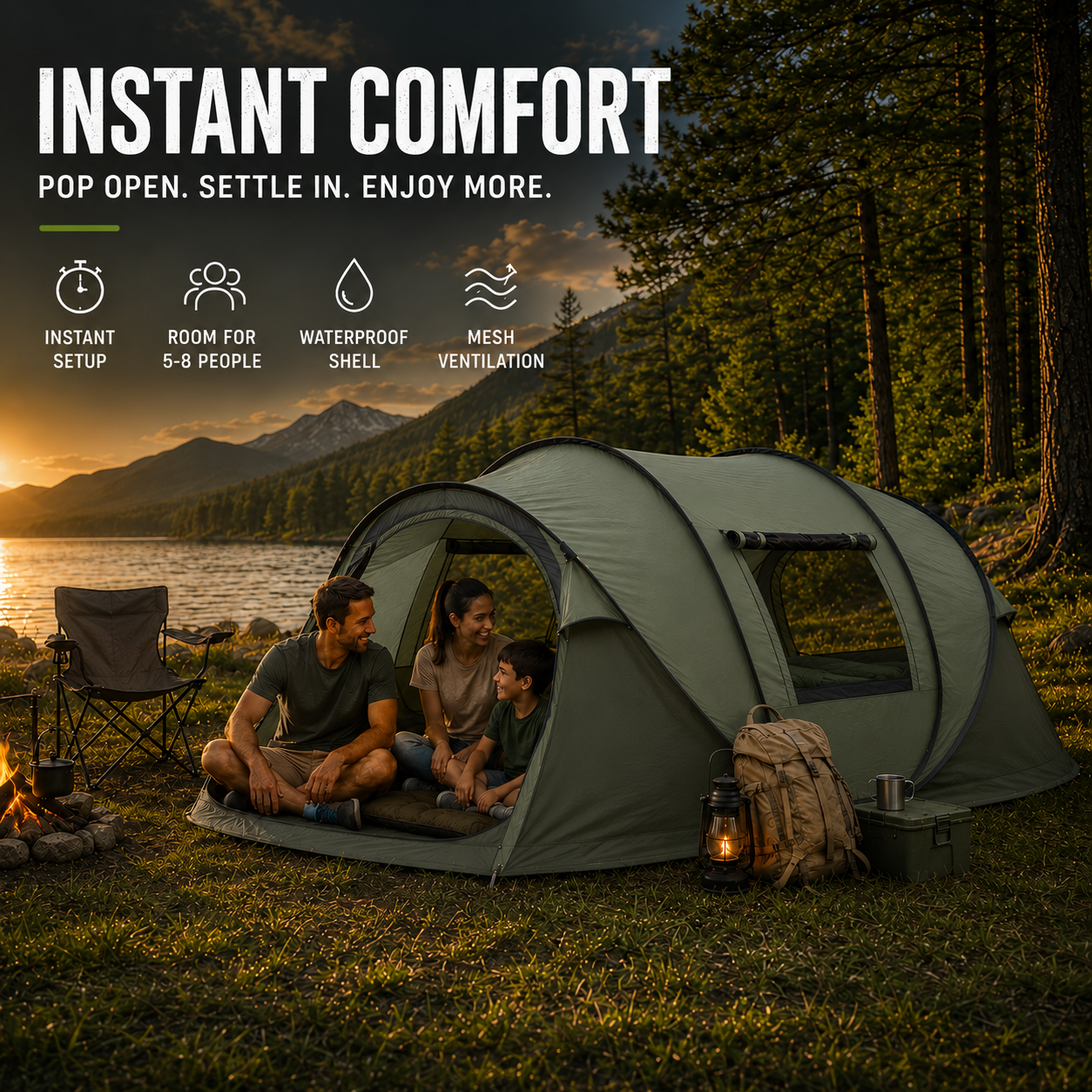 Nordspur | Shelvoo Automatic Pop Up Family Tent