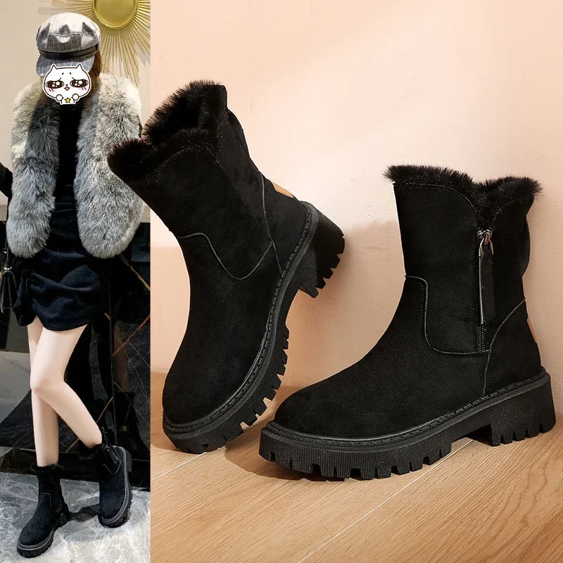 Nordspur | Short Plush Suede Boots