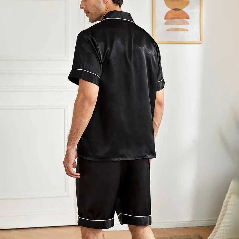 Nordspur | Short Sleeve Satin Pajama Set