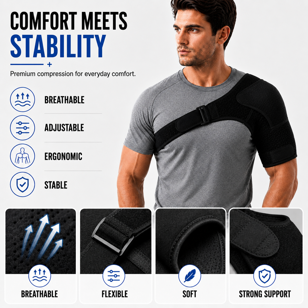 Nordspur | Shouldraze Adjustable Unilateral Shoulder Brace