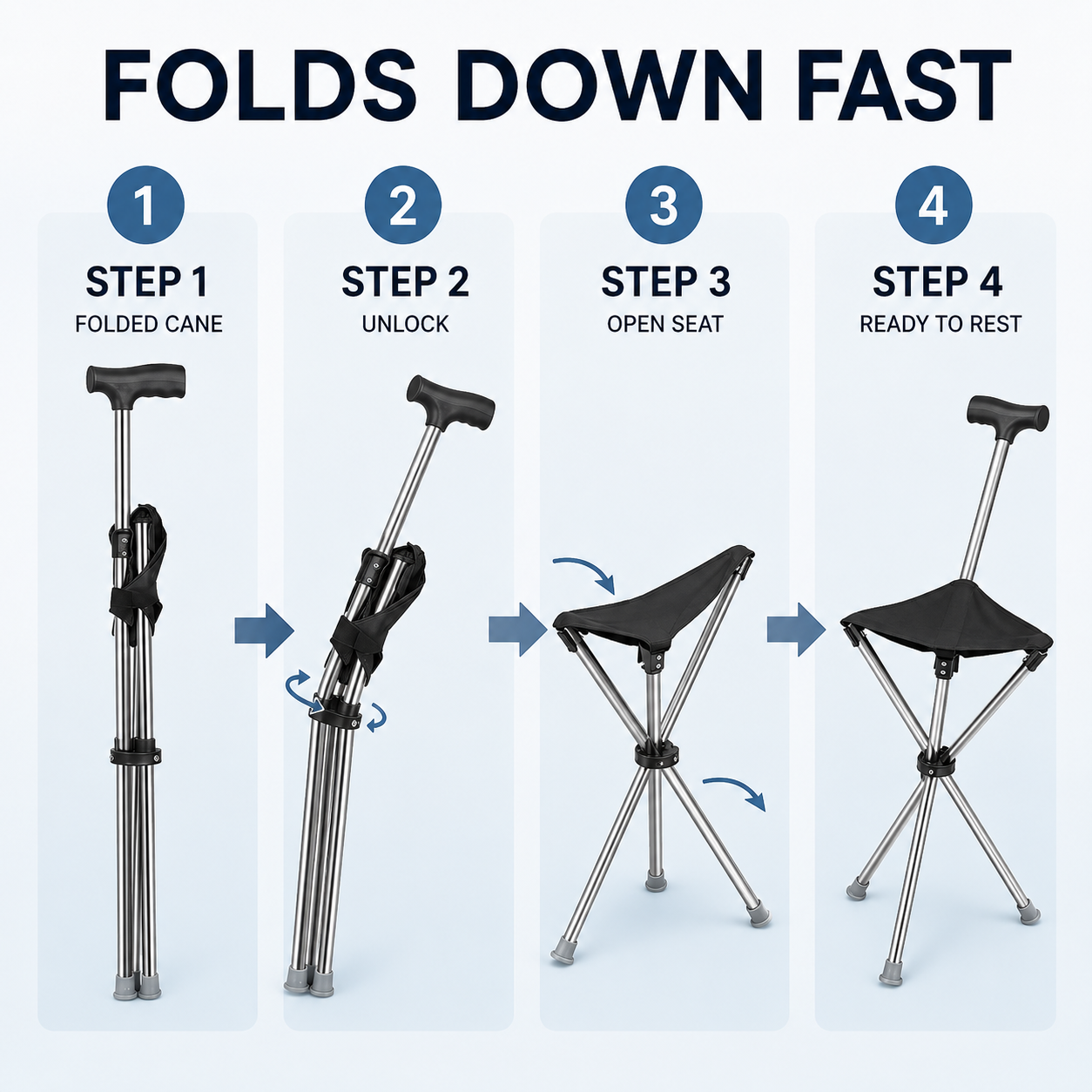 Nordspur | Sitaraid Foldable Aluminum Cane Chair