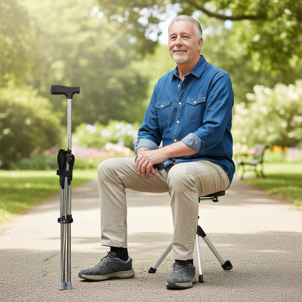 Nordspur | Sitaraid Foldable Aluminum Cane Chair