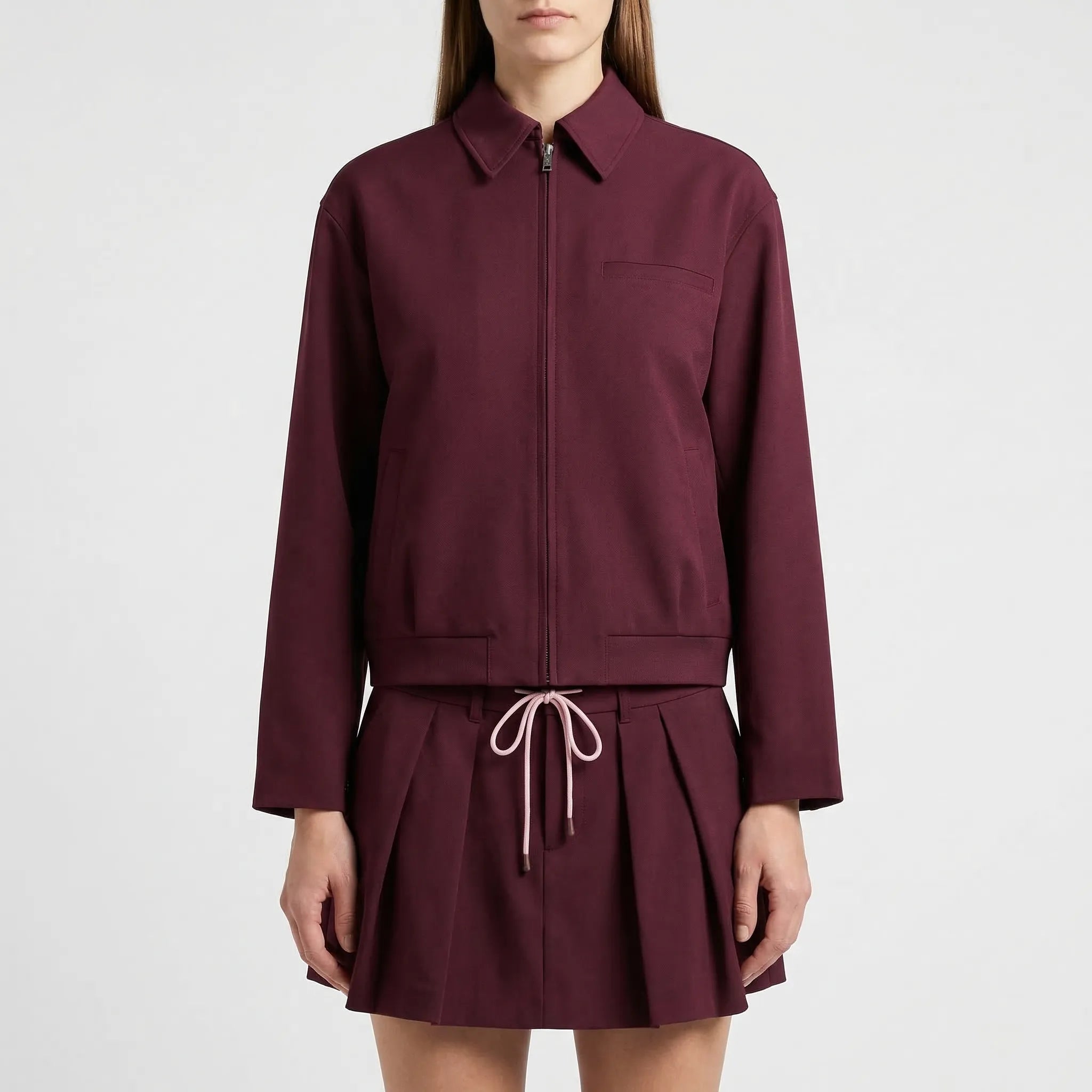 Nordspur | Skirtlyn Oversized Zip Jacket And Mini Skirt Set