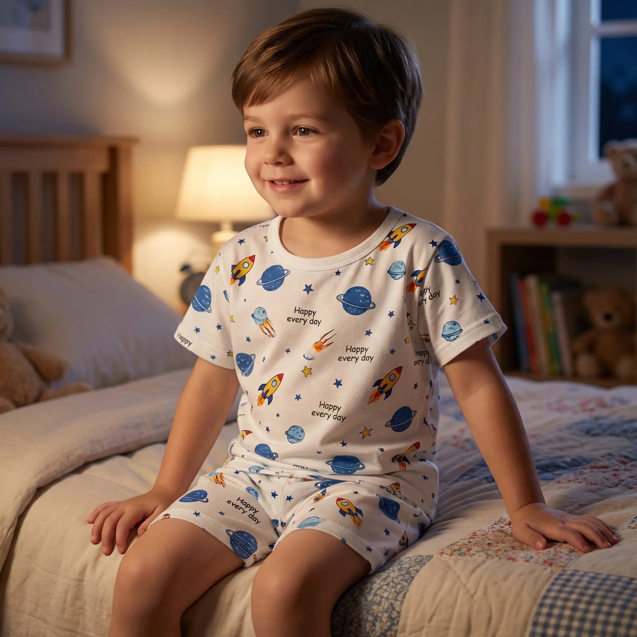 Nordspur | Slumblets Short Sleeve Top And Shorts Set