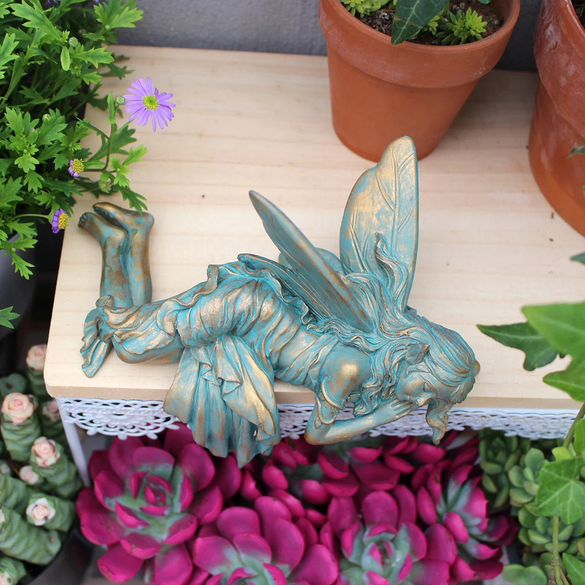 Nordspur | Slumbrix Sleeping Winged Elf Garden Figurine