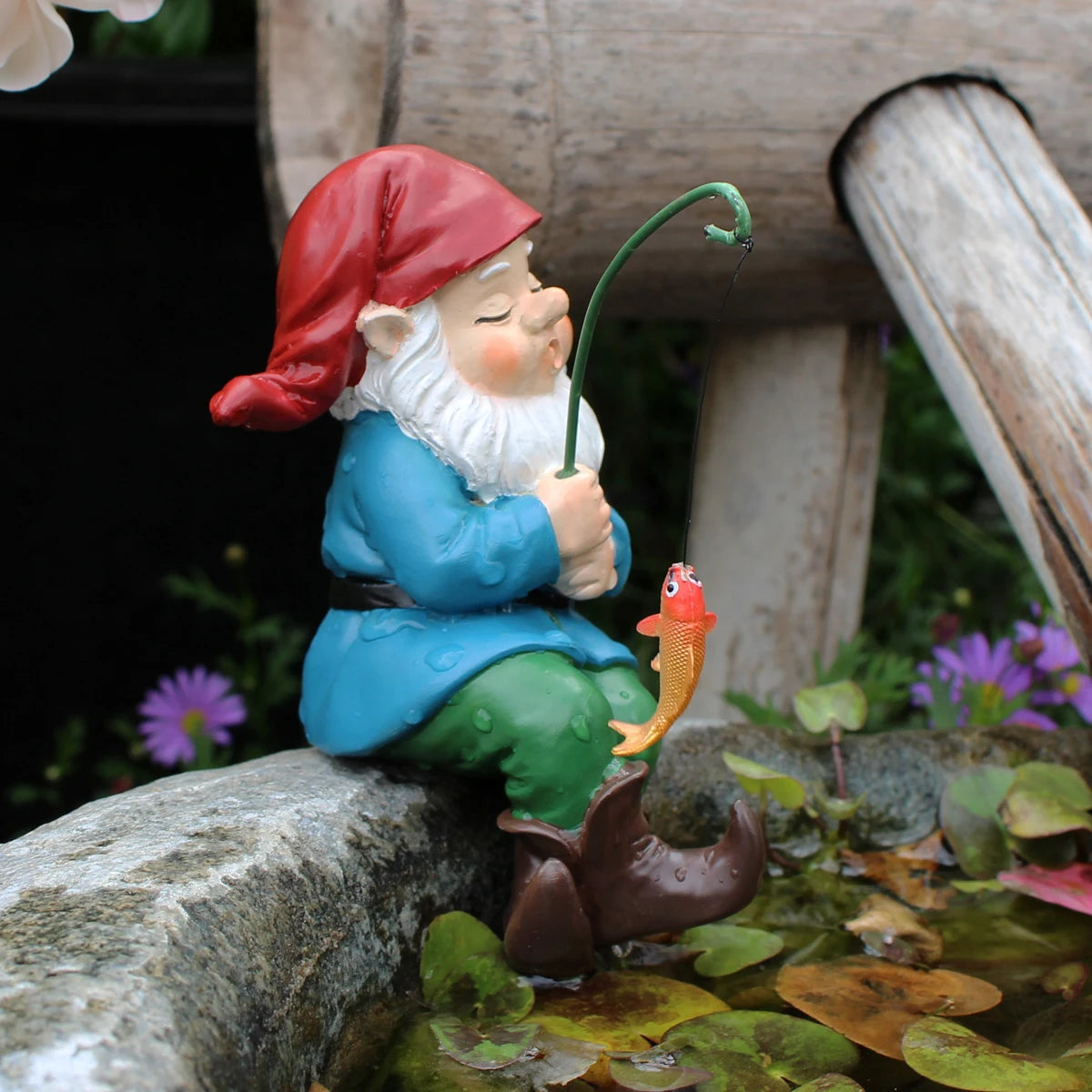 Nordspur | Snoozerod Sleeping Fishing Gnome Garden Ornament
