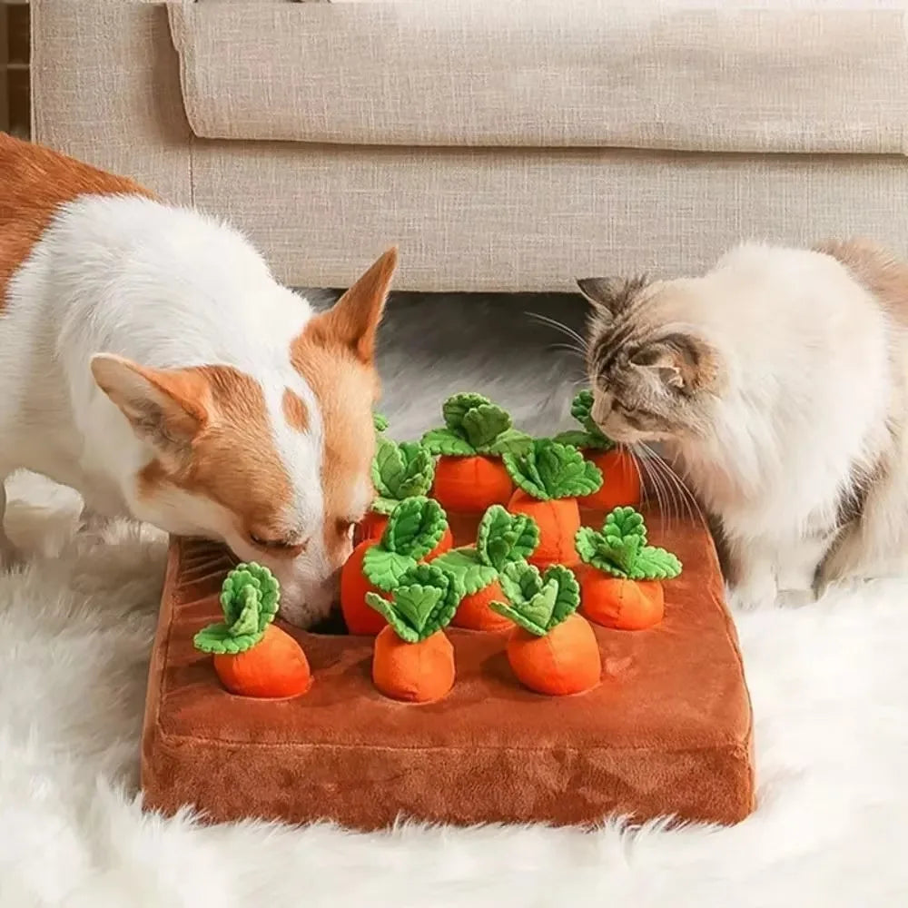 Schnüffelmatte für Hunde und Katzen mit versteckten Leckerli-Taschen
