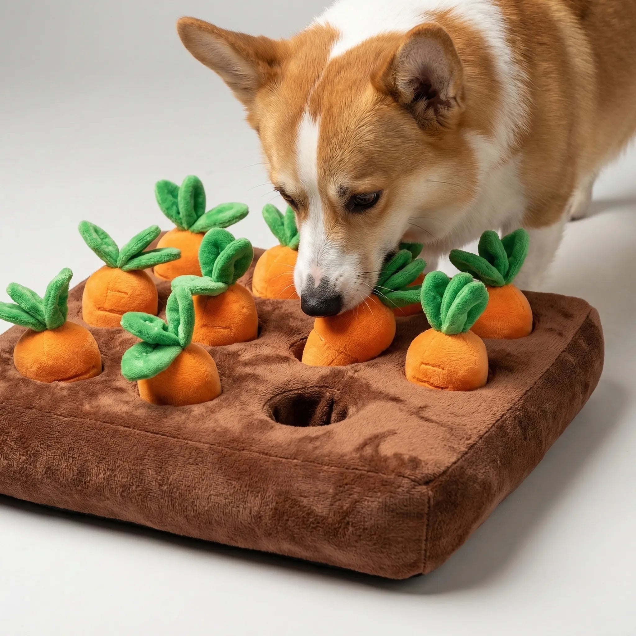 Schnüffelmatte für Hunde und Katzen mit versteckten Leckerli-Taschen