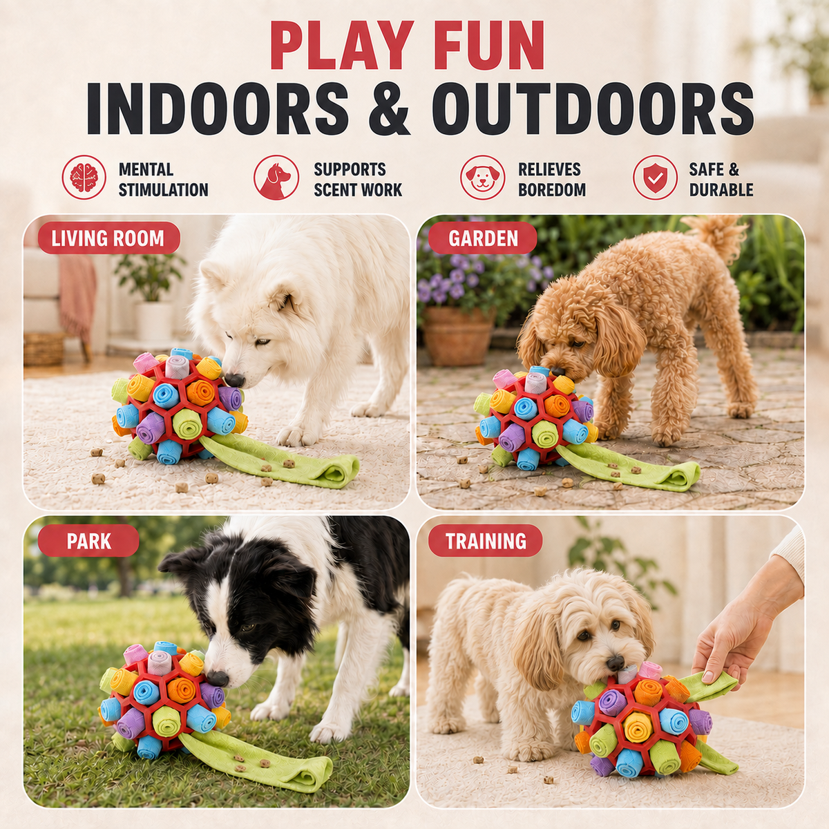 Nordspur | Snufflox Interactive Sniff Ball With Strap Handle