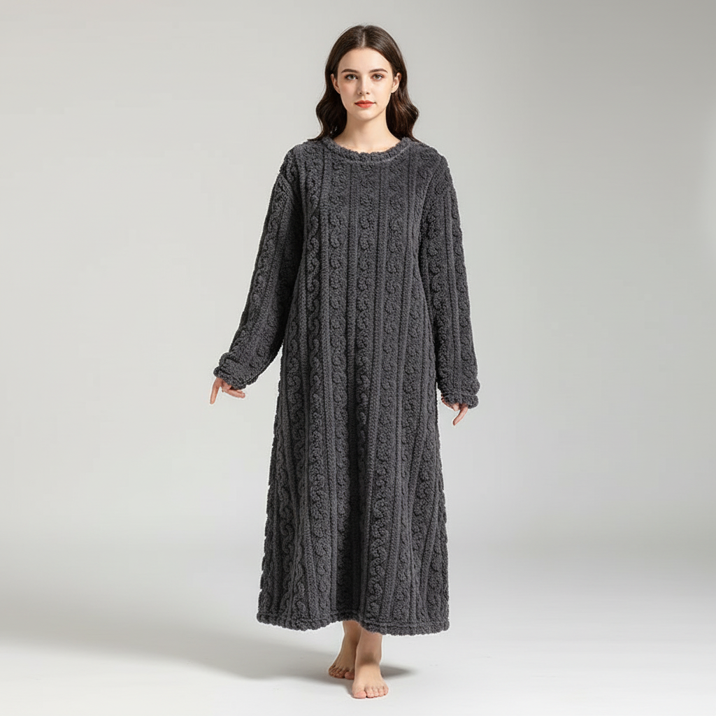Nordspur | SnuggleLuxe Long Sleeve Ankle Nightgown