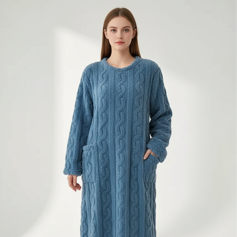 Nordspur | SnuggleLuxe Long Sleeve Ankle Nightgown