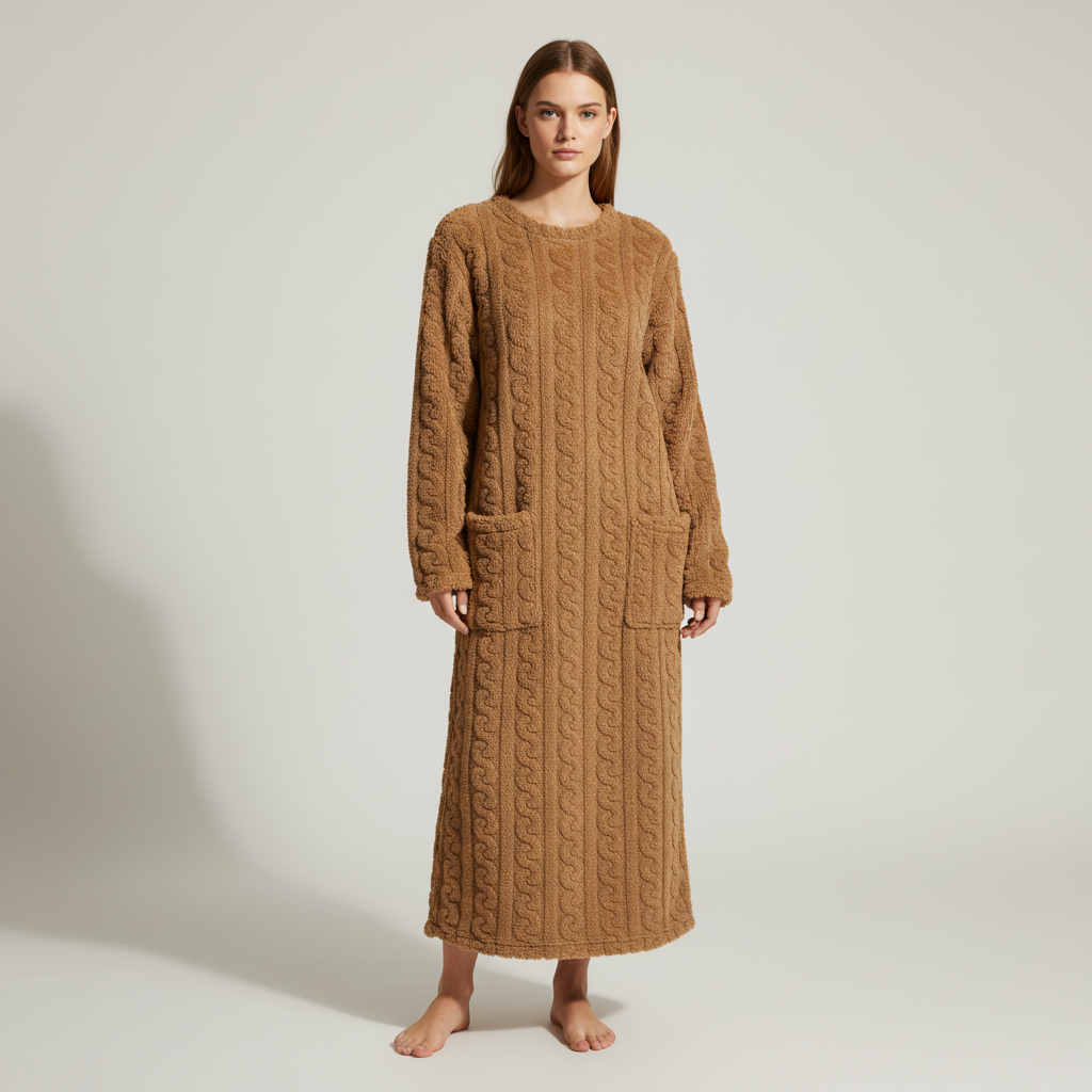 Nordspur | SnuggleLuxe Long Sleeve Ankle Nightgown