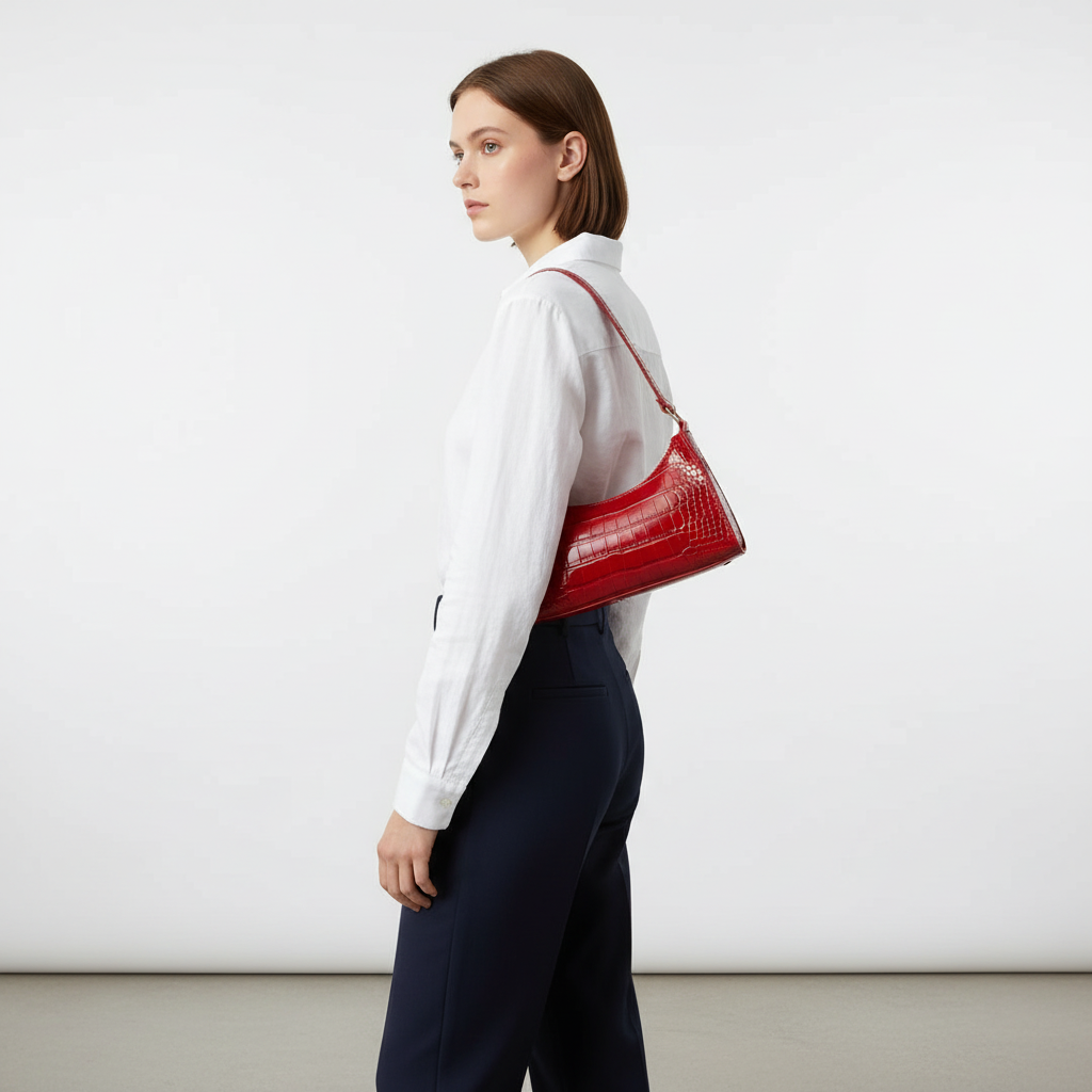Nordspur | Soft PU Baguette Shoulder Bag