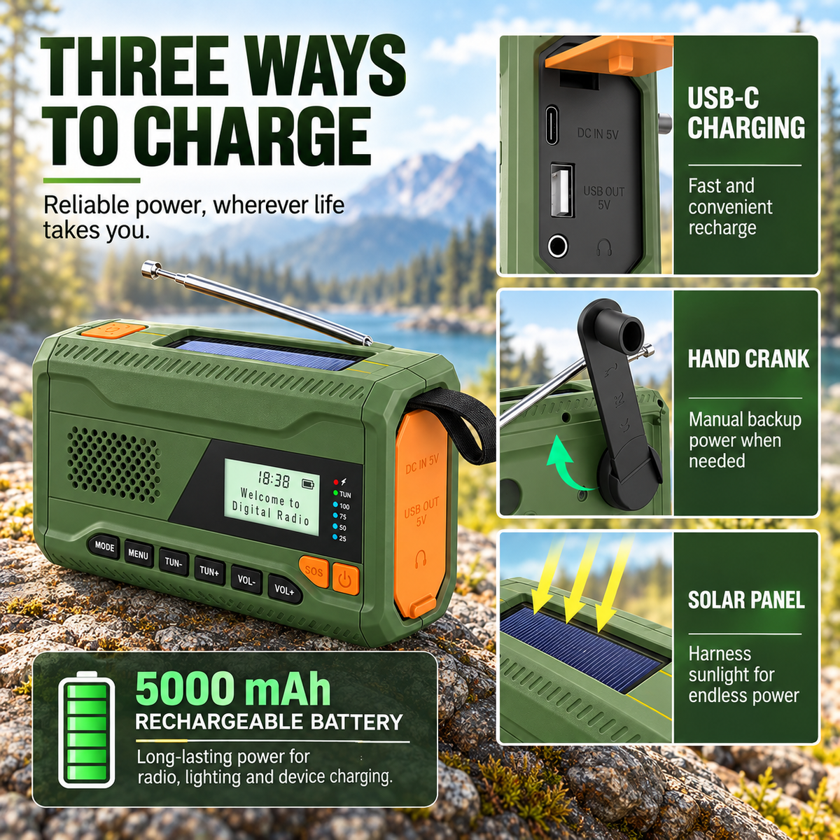 Nordspur | Solanta Portable Solar Crank Radio