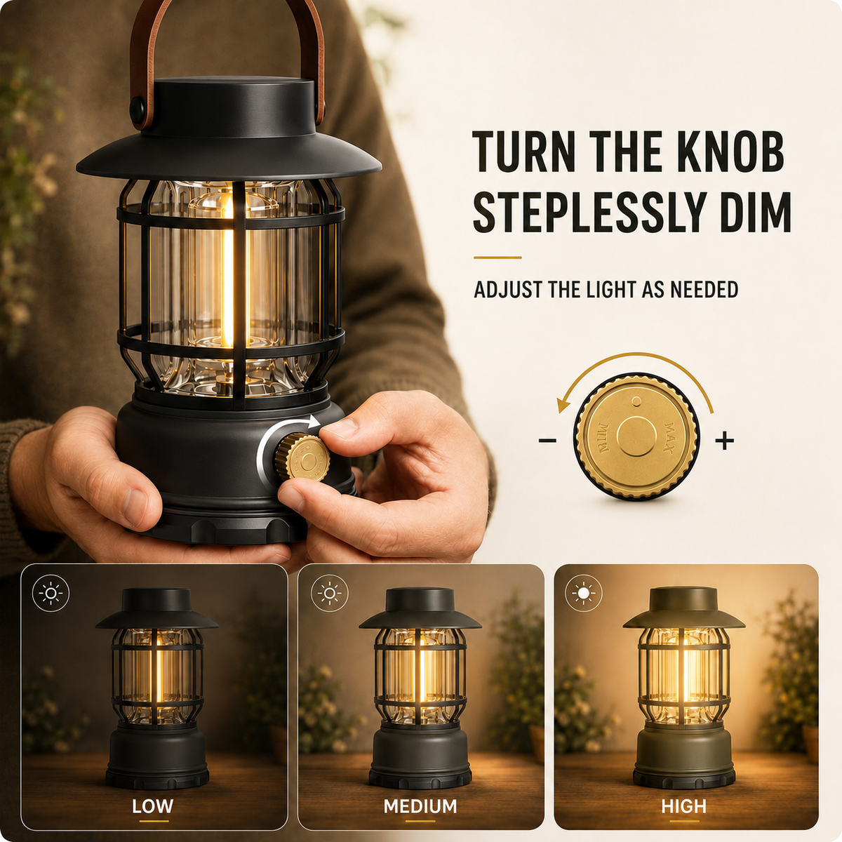 Nordspur | Solantis Portable 360-Degree LED Camping Lantern