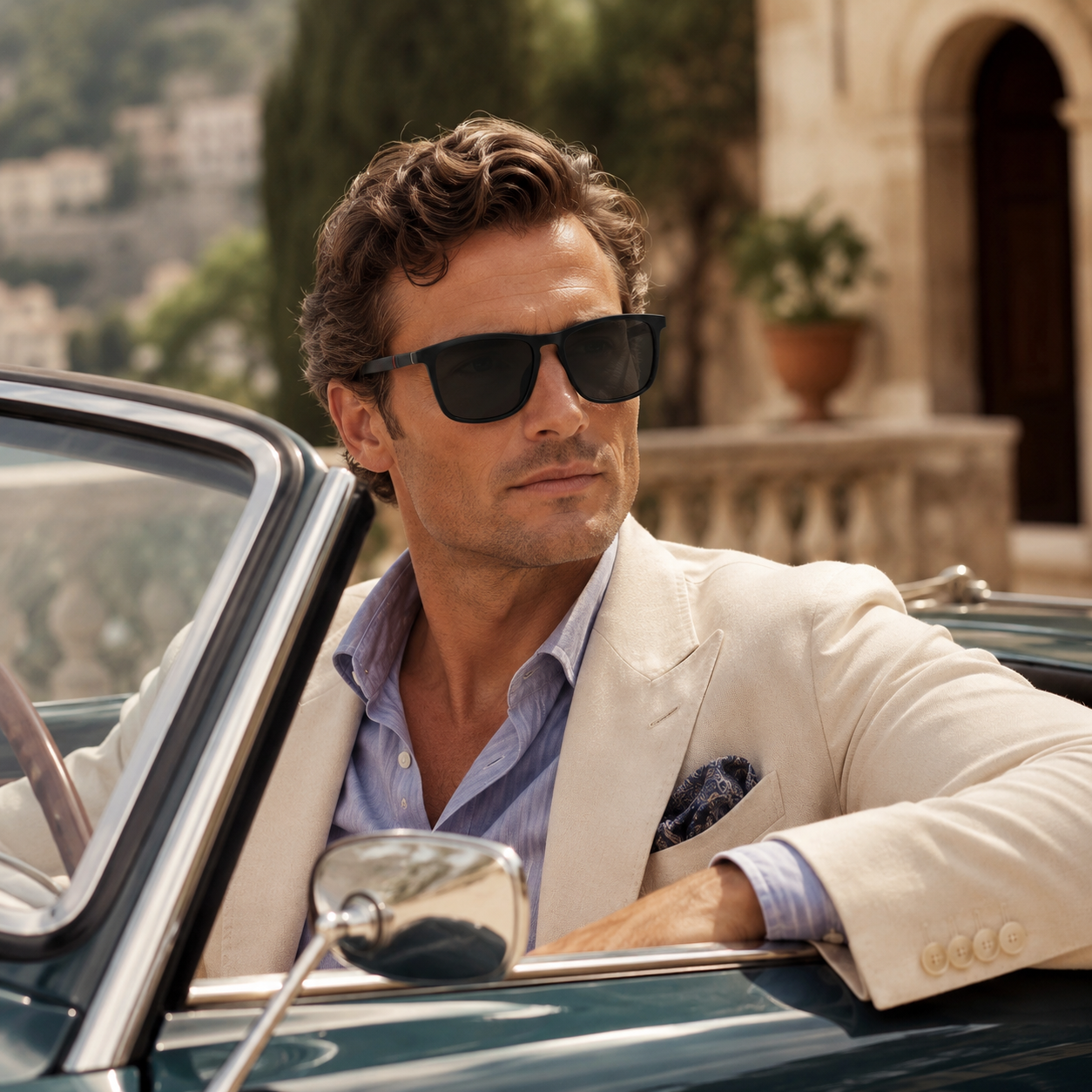 Nordspur | Solaquen Square Frame Polarised Driving Sunglasses