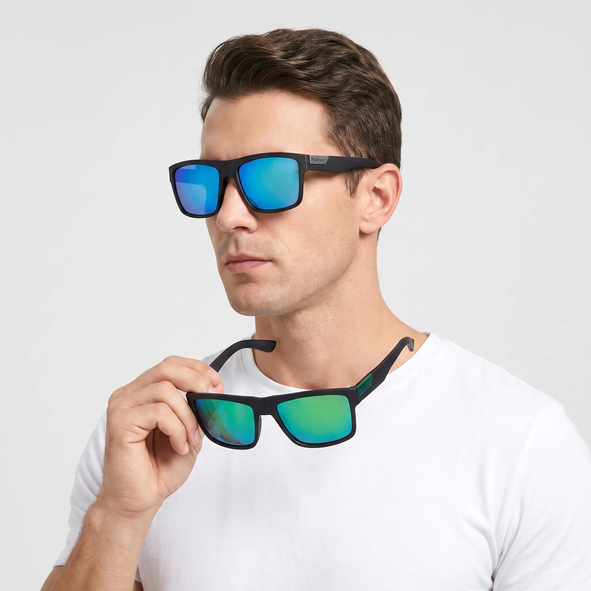 Nordspur | Solaric Retro Square Polarized Sunglasses For Men