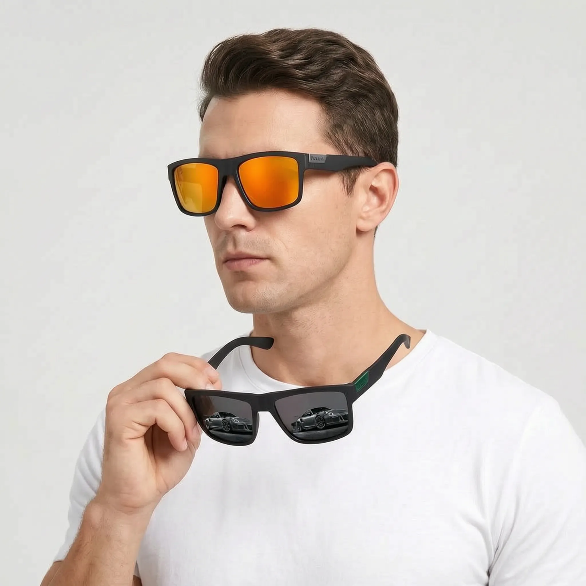 Nordspur | Solaric Retro Square Polarized Sunglasses For Men