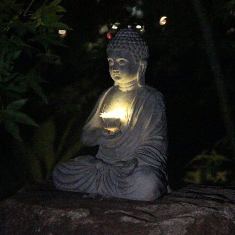 Nordspur | Solireth Solar-Powered Seated Buddha Garden Statue