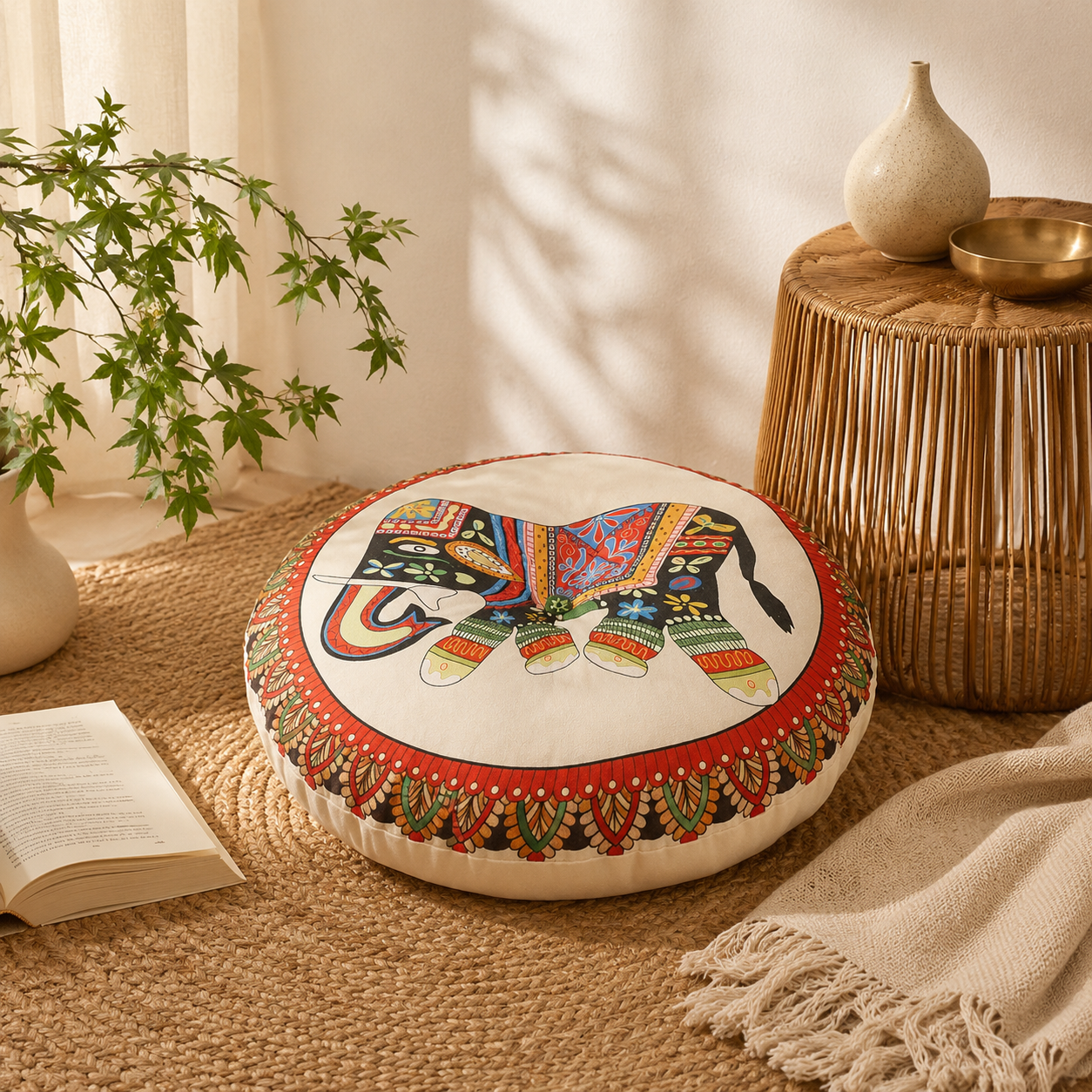 Nordspur | Solivra Round Bohemian Floor Cushion