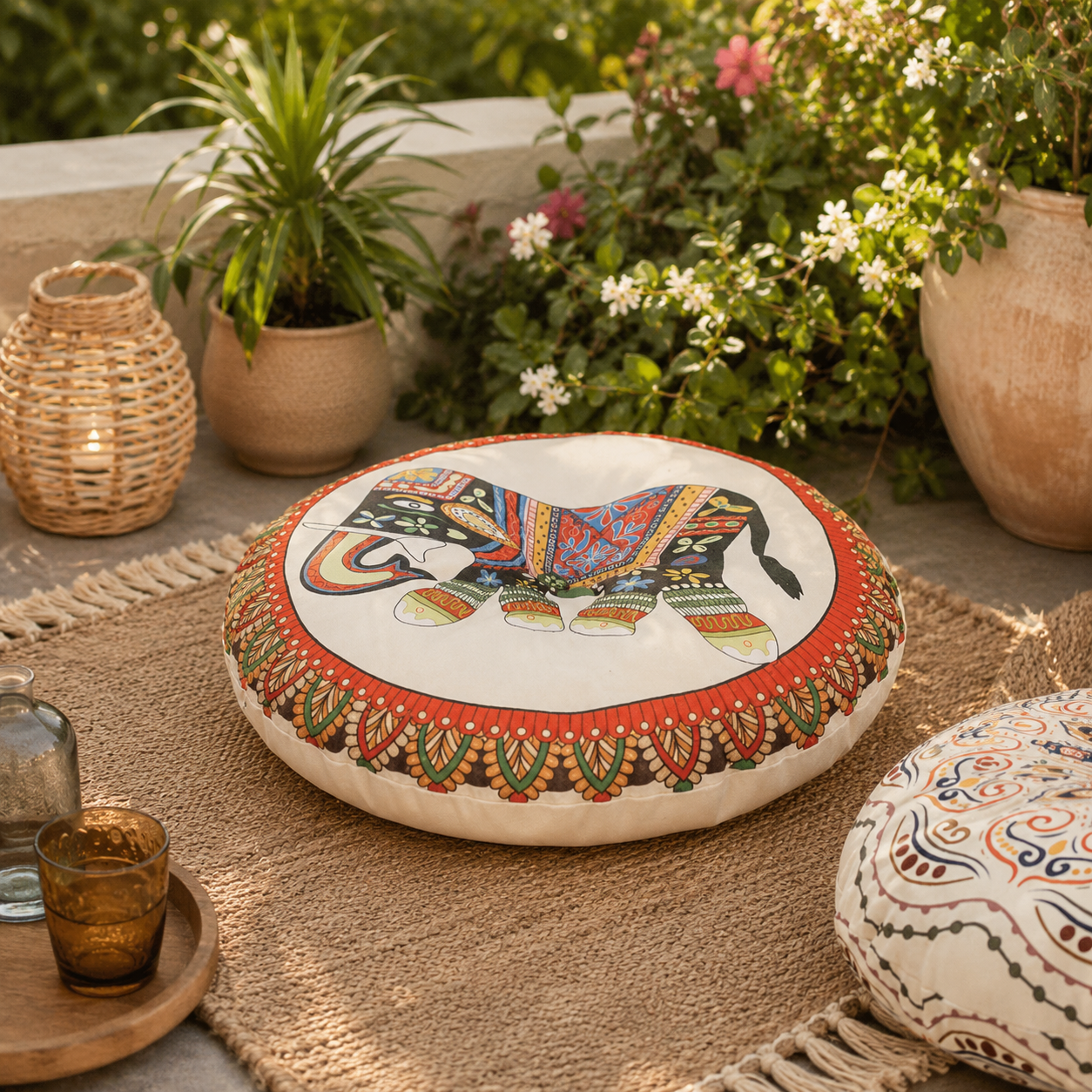 Nordspur | Solivra Round Bohemian Floor Cushion