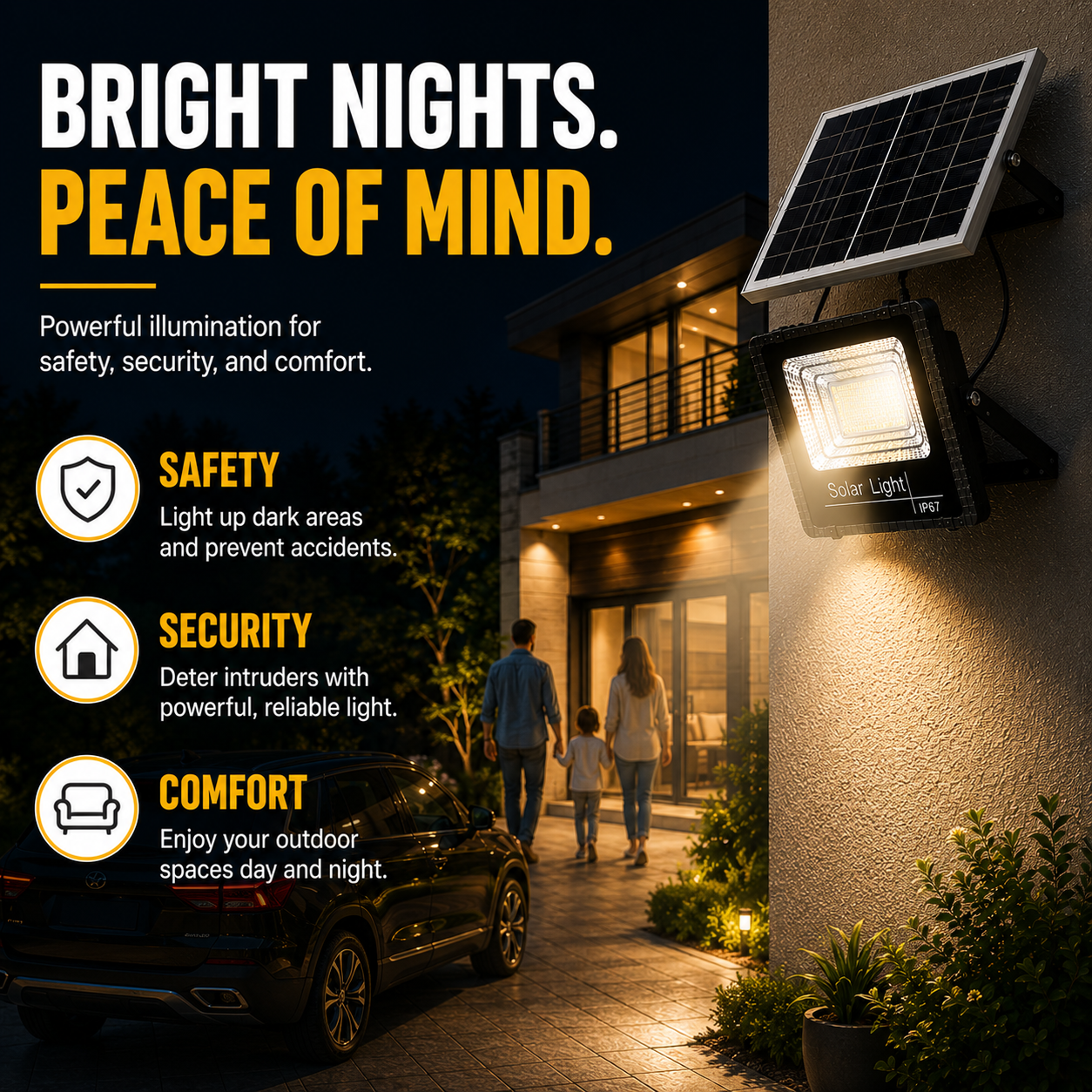Nordspur | Soluxe Solar-Powered Outdoor Flood Light With Remote
