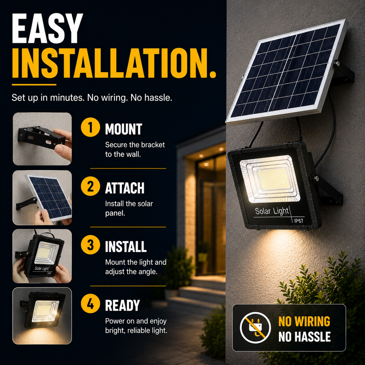Nordspur | Soluxe Solar-Powered Outdoor Flood Light With Remote