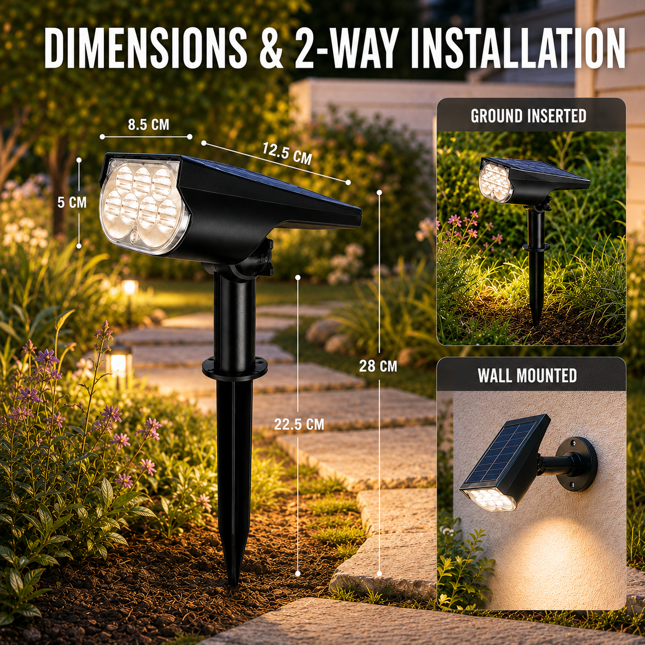 Nordspur | Soluxen Solar-Powered Outdoor Ground Spotlight