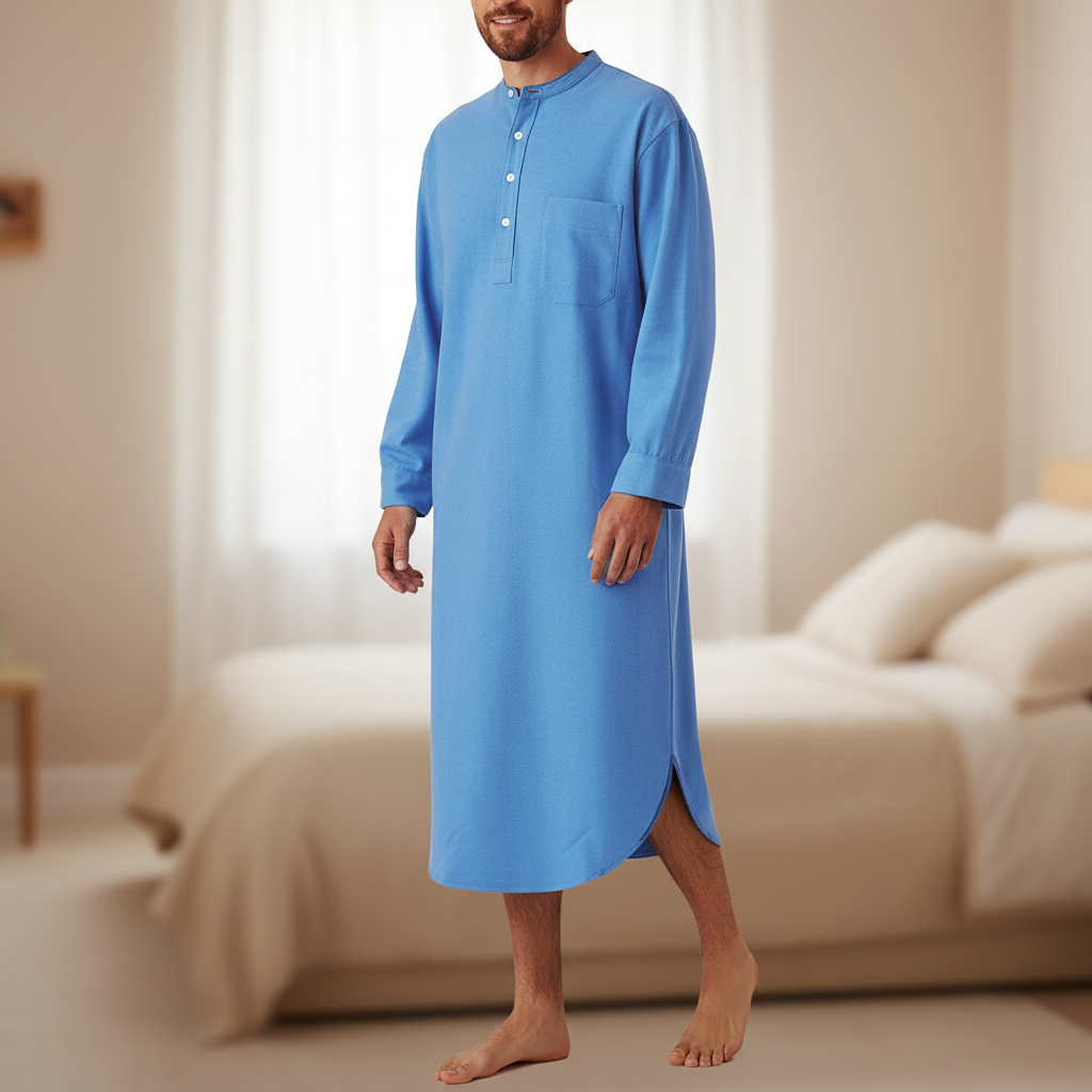 Nordspur | Somnaro Long Sleeve Button Front Nightgown