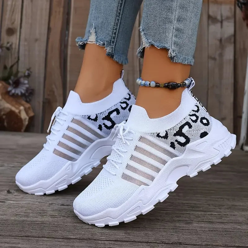 Nordspur | Spottrel Leopard Print Lace-Up Trainers