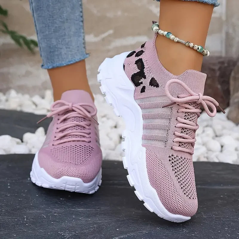 Nordspur | Spottrel Leopard Print Lace-Up Trainers