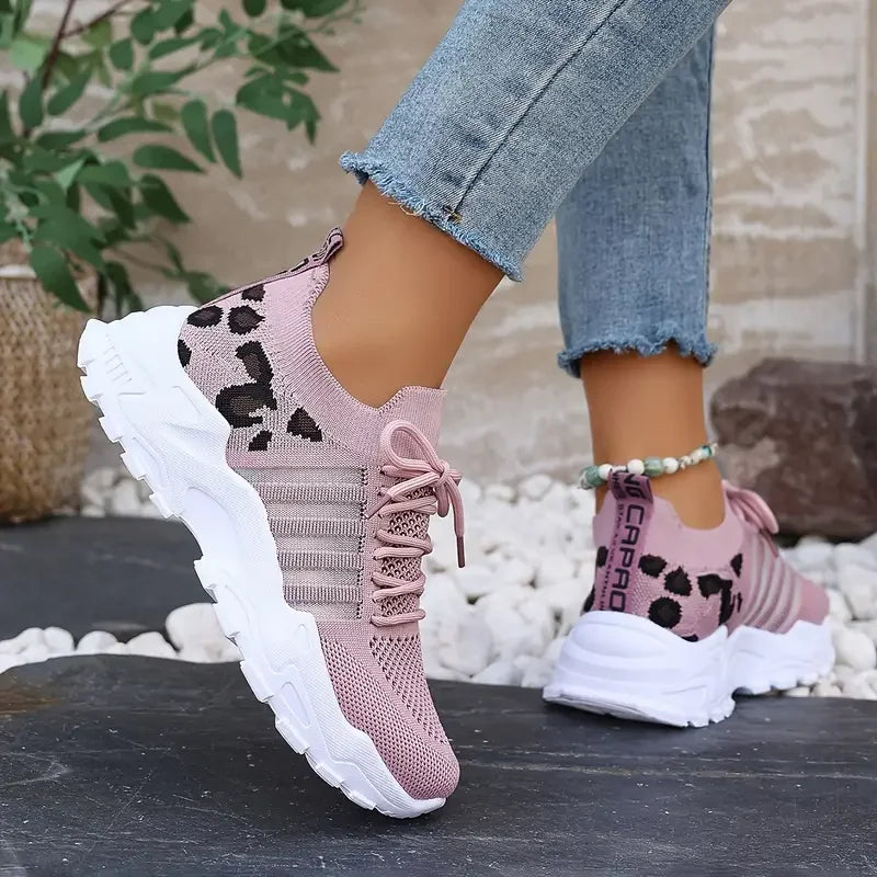 Nordspur | Spottrel Leopard Print Lace-Up Trainers