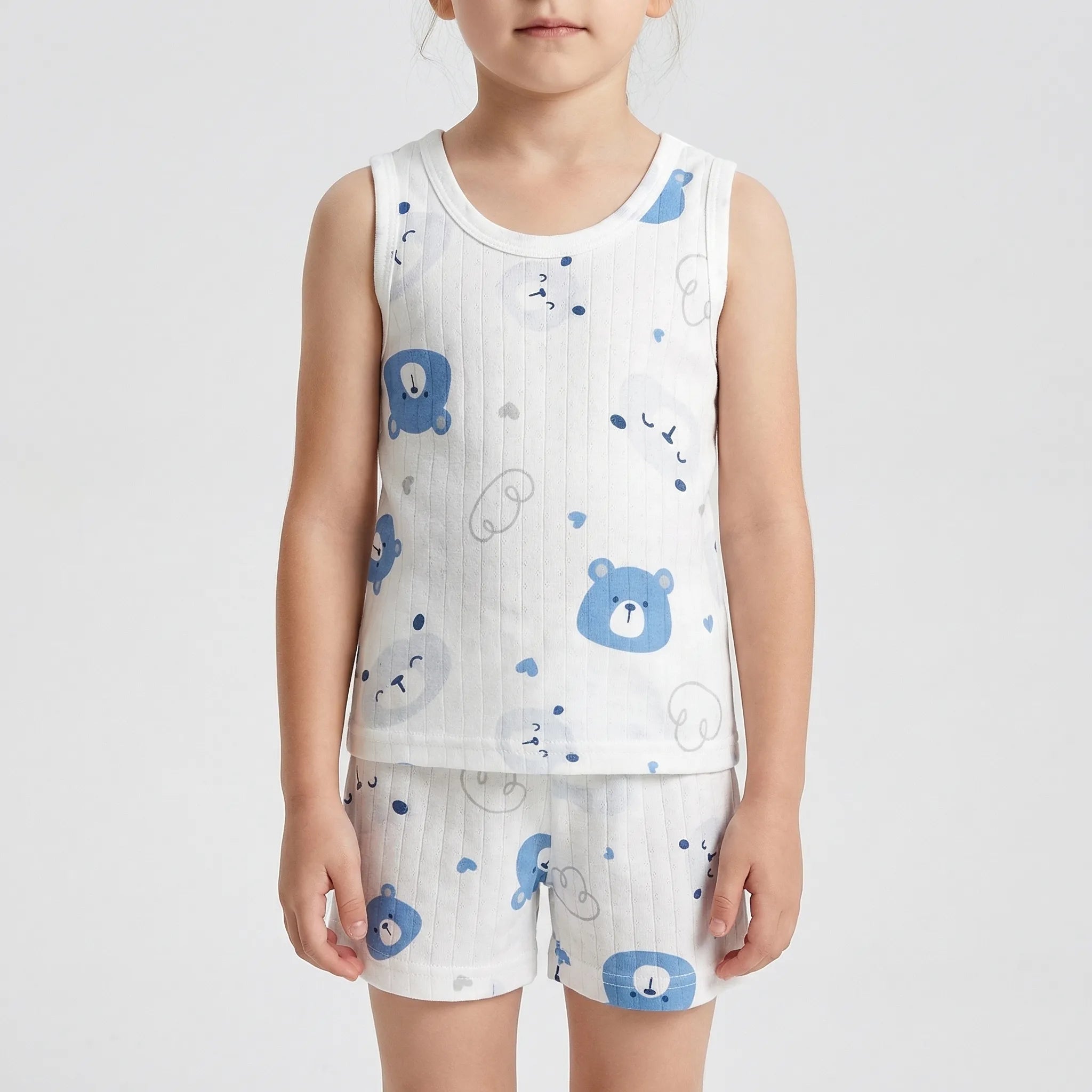 Nordspur | Spriglet Printed Sleeveless Vest And Shorts Set