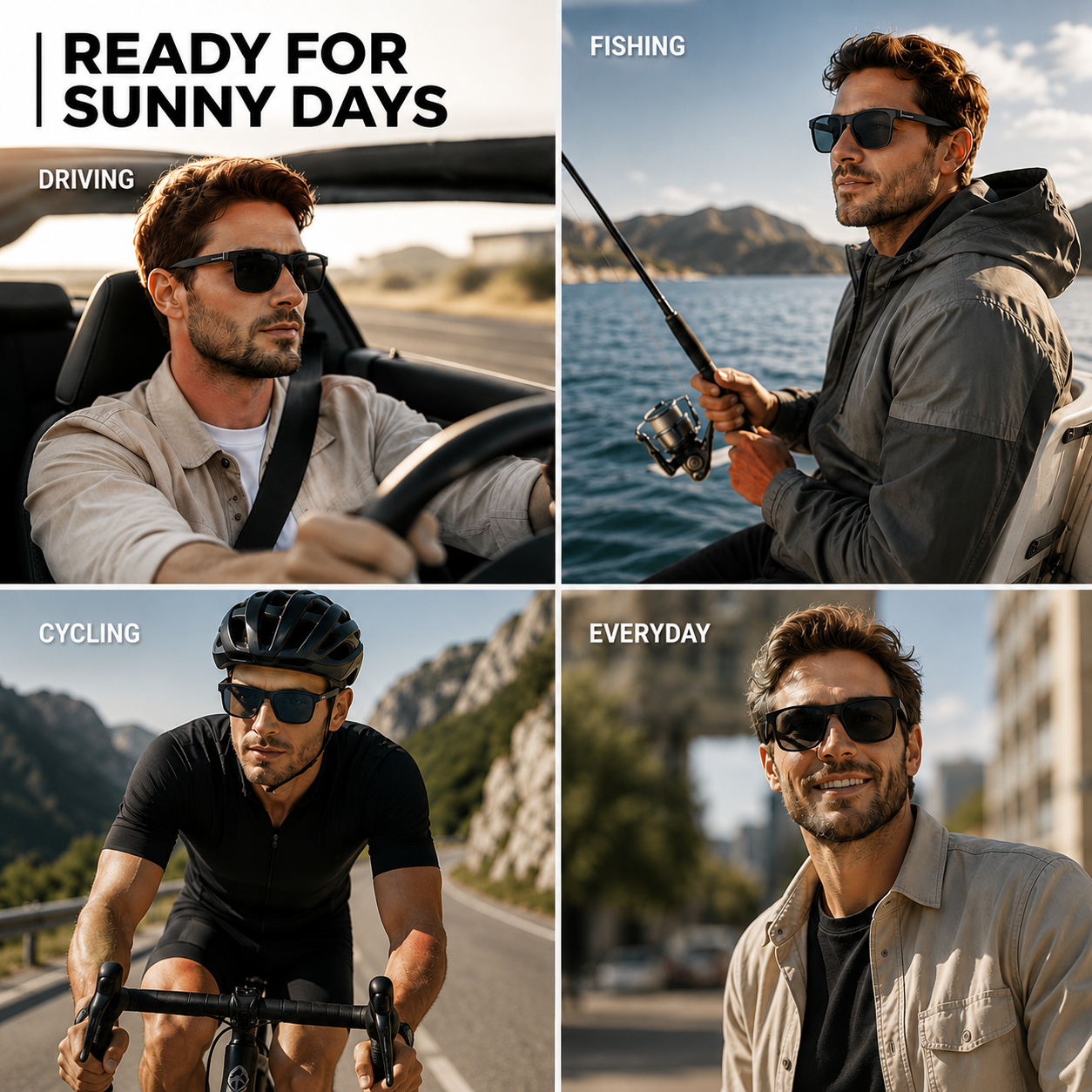 Nordspur | Squarex Square Frame Polarised Sports Sunglasses