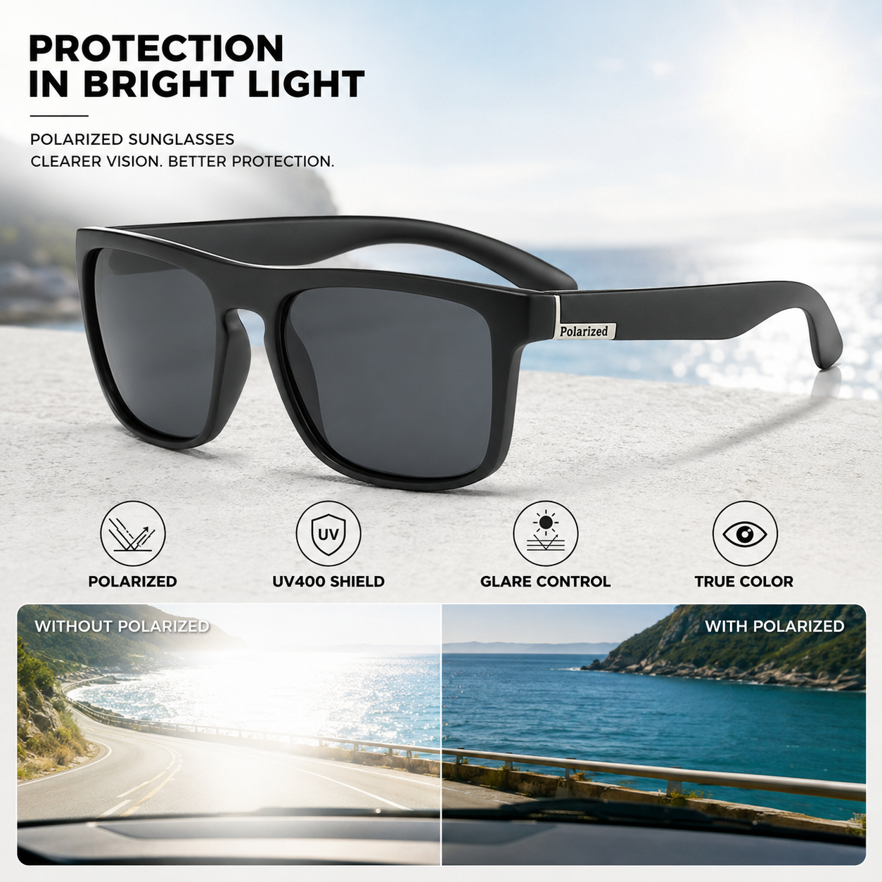Nordspur | Squarex Square Frame Polarised Sports Sunglasses
