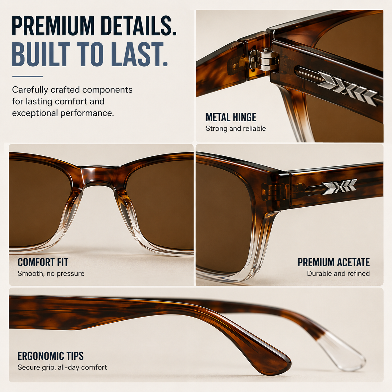 Nordspur | Squarex Square Frame Polarised Sunglasses